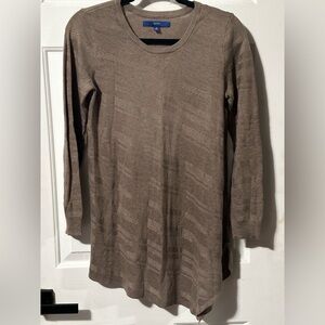 Asymmetrical long tan sweater
